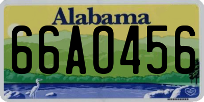 AL license plate 66AO456