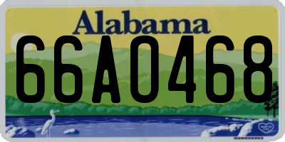 AL license plate 66AO468