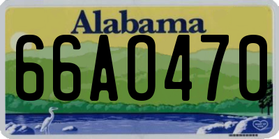 AL license plate 66AO470