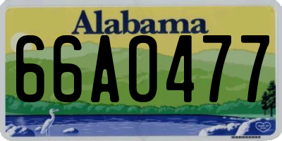 AL license plate 66AO477