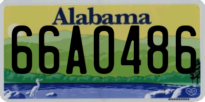 AL license plate 66AO486