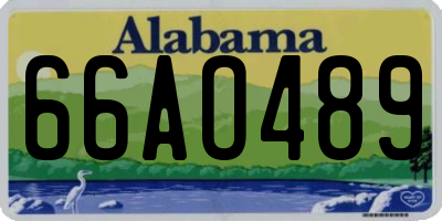 AL license plate 66AO489