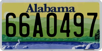 AL license plate 66AO497