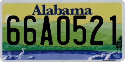AL license plate 66AO521