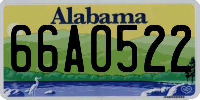 AL license plate 66AO522