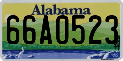 AL license plate 66AO523