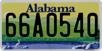 AL license plate 66AO540