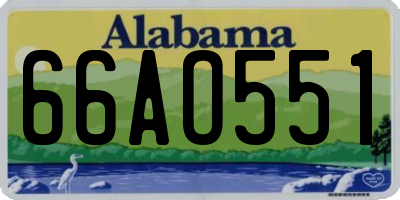 AL license plate 66AO551