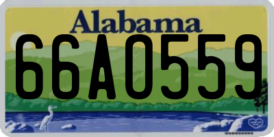 AL license plate 66AO559