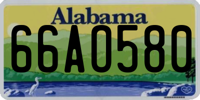 AL license plate 66AO580