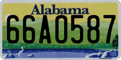 AL license plate 66AO587