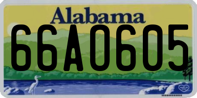 AL license plate 66AO605