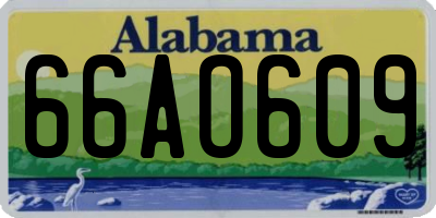 AL license plate 66AO609