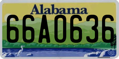AL license plate 66AO636