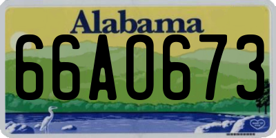 AL license plate 66AO673