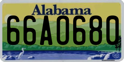 AL license plate 66AO680