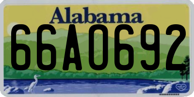 AL license plate 66AO692