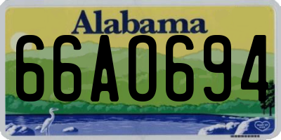 AL license plate 66AO694