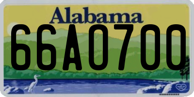 AL license plate 66AO700