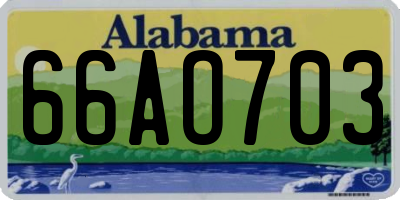 AL license plate 66AO703