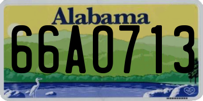 AL license plate 66AO713