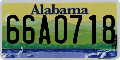 AL license plate 66AO718