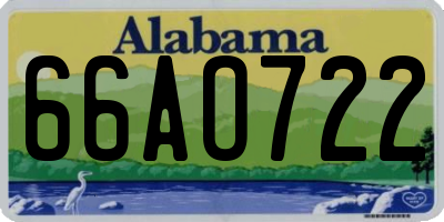 AL license plate 66AO722