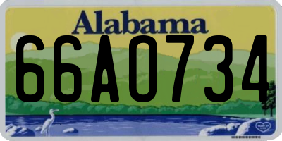 AL license plate 66AO734