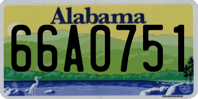 AL license plate 66AO751