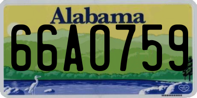 AL license plate 66AO759