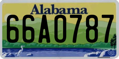 AL license plate 66AO787
