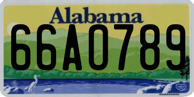 AL license plate 66AO789