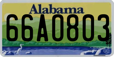 AL license plate 66AO803