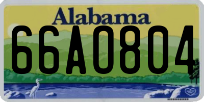 AL license plate 66AO804
