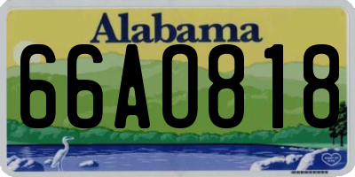AL license plate 66AO818