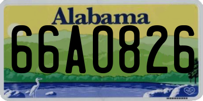 AL license plate 66AO826
