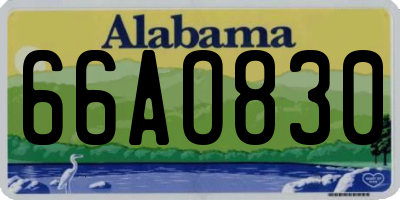 AL license plate 66AO830