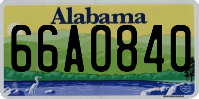 AL license plate 66AO840