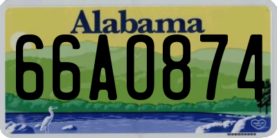 AL license plate 66AO874