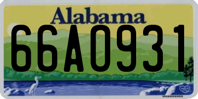 AL license plate 66AO931