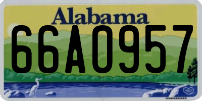 AL license plate 66AO957