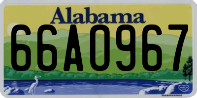 AL license plate 66AO967