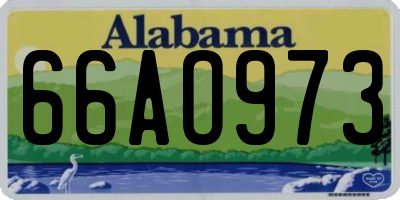 AL license plate 66AO973