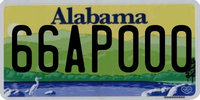 AL license plate 66AP000