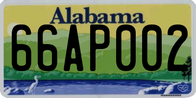 AL license plate 66AP002