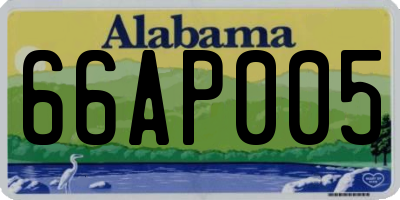AL license plate 66AP005