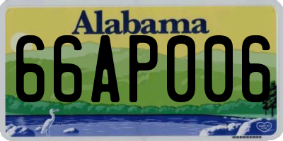 AL license plate 66AP006