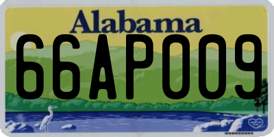 AL license plate 66AP009