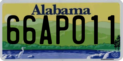 AL license plate 66AP011