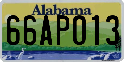 AL license plate 66AP013
